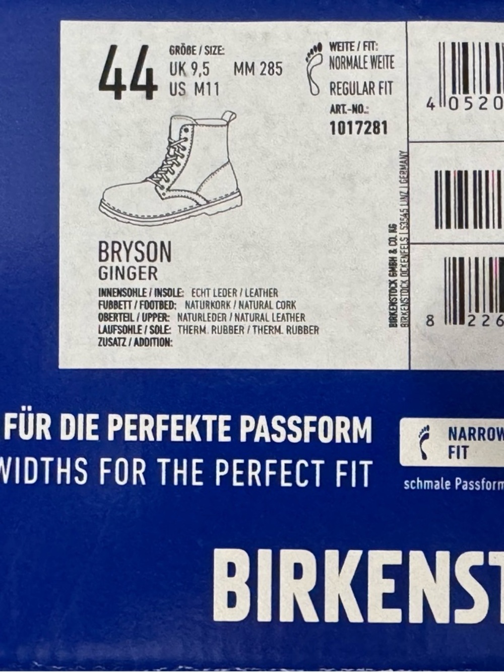 Birkenstock Men's Bryson Grained Leather Dark Brown NIB - Picture 2 of 2